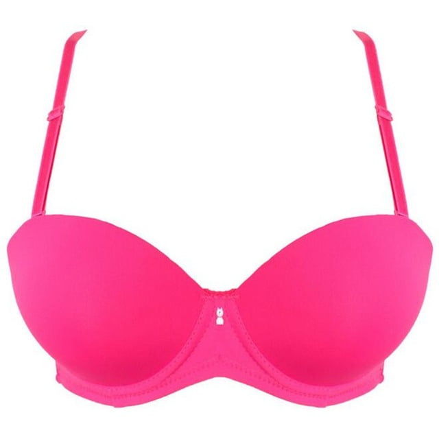 KORSIS - Women Underwear Seamless 1/2 Cup Bra Padded Push Up Bra Underwire Bra Solid Color Bra