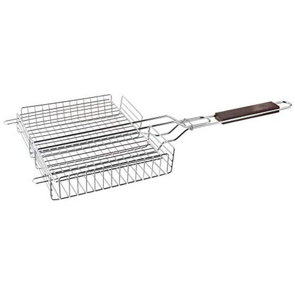 Outset QC71 Rosewood Chrome Grill Basket, Metallic