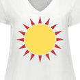 thumbnail image 4 of Inktastic Cute Sun Women's Plus Size V-Neck T-Shirt, 4 of 5