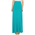 thumbnail image 3 of Made by Johnny Women's Solid Maxi Skirt with Elastic Waist Band S JADE, 3 of 5