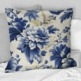 thumbnail image 2 of Designart "Cobalt Elegance Redux VI" Floral Printed Throw Pillow, 2 of 5