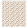 thumbnail image 3 of Ambesonne Burnt Orange Shower Curtain, Watercolor Fruits, 69"Wx84"L, Burnt Orange Fern Green, 3 of 3