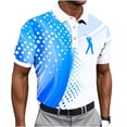 thumbnail image 2 of Blusa y camisa de manga corta con cuello vuelto para hombre, blusa informal con botones y estampado geométrico, blusa de manga corta con cuello vuelto para hombre, 2 of 5