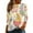 #0424-Beige, variant on Ailaofu Ugly Christmas Shirts for Women Graphic Funny 3/4 Sleeve T Shirt Round Neck Xmas Novelty Holiday Tops