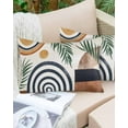 thumbnail image 6 of Farmhouse Boho Throw Pillow Cover 24 x 36 Inch Decorative Pillow Cover Vintage Abstract Geometric Leaves Lumbar Pillowcase Seasonal Rectangle Cushion Case for Couch Sofa Bed Living Room, 6 of 7
