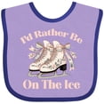 thumbnail image 3 of Inktastic Ice Skating Girls Figure Skater Id Rather Be on the Ice Girls Baby Bib, 3 of 4