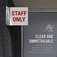 thumbnail image 4 of Staff Only Projecting Sign, Double Sided, 6x6 Inches, ACM, with Brushed Nickel Accessory, Made in USA, 4 of 6