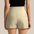 thumbnail image 5 of Lixiuxyad Skirt for Women High Waist Split Hem Skirt Pants For Stretchy Zipper Culottes Shorts Slacks,Beige, 5 of 7
