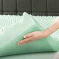 thumbnail image 5 of Crown Comfort 4 Inch Egg Crate Memory Foam Mattress Topper with Calming Aloe Infusion Queen, 5 of 10