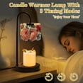 thumbnail image 4 of Candle Warmer Lamp with Timer Dimmer Red Cardinal Bird Branch Peony Flowers Blue Pink Botanical Candle Lamp Warmer for Jar Candle with 4 Bulbs Gifts for Women House Warming Gifts, 4 of 8