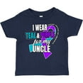 thumbnail image 3 of Inktastic Suicide Prevention I Wear Teal and Purple for My Uncle Boys or Girls Toddler T-Shirt, 3 of 5