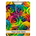thumbnail image 1 of FMSHPON Rose Flower Rainbow Clipboard Hardboard Wood Nursing Clip Board and Pull for Standard A4 Letter 13x9 inches, 1 of 2