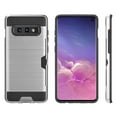 thumbnail image 2 of Samsung TCASAMS10E-CTG-SL Galaxy S10E Hybrid Card to Go Case - Black TPU with Silk, Silver, 2 of 8