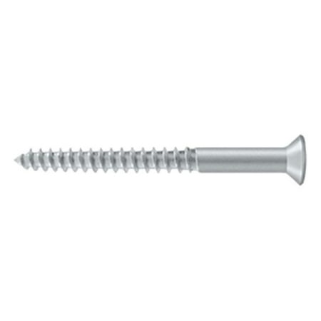 

2.5 in. Wood Screw No. 12 Satin Chrome - Solid Brass