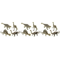 Raindrops 12 pcs  Metal Dinosaur Figurine Desktop Vintage Dinosaur Statue Mini Dinosaur Crafts