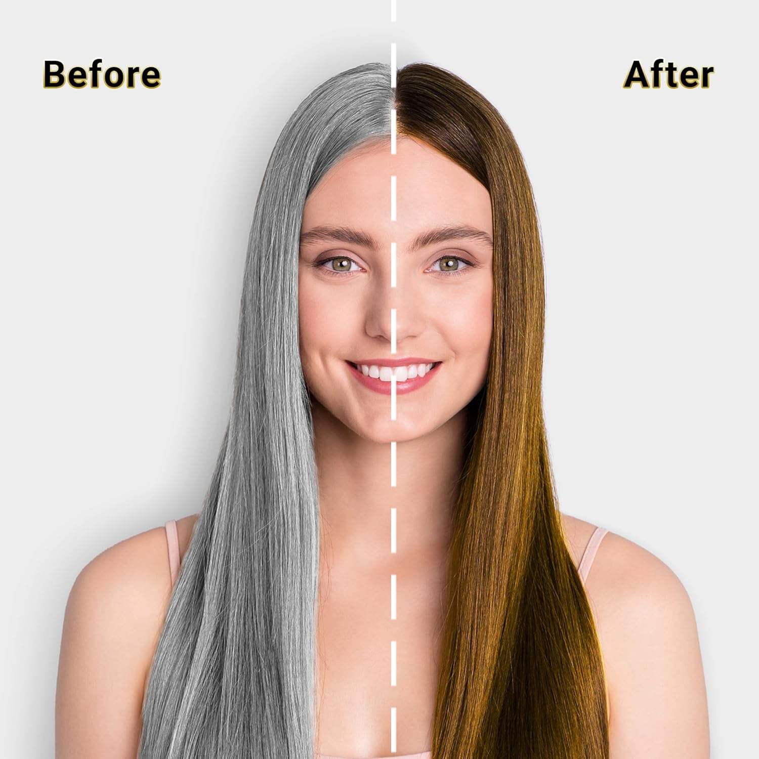 Herbishh Golden Brown PPD-Free Shampoo for Gray Hair, Travel-friendly Hair Dye Shampoo 3 in 1, 100% Gray Coverage, Permanent Hair Color for Men & Women, Ammonia-free, 30 ml