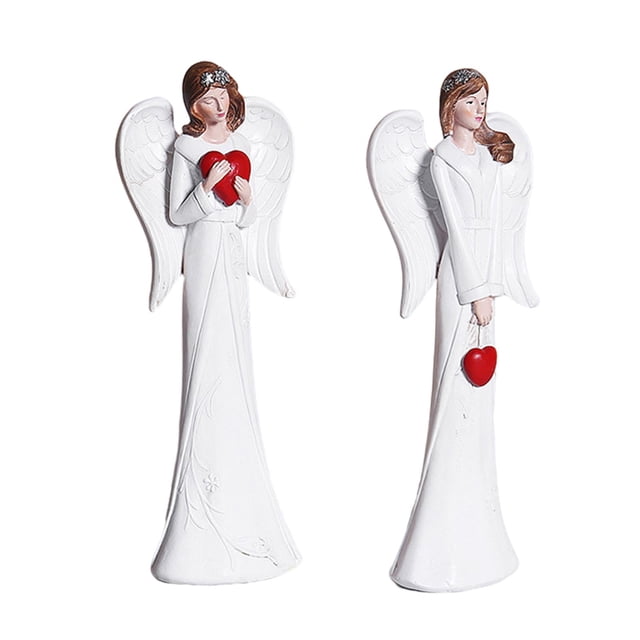 Estatua del corazón de mano de estatuil de de oración de resina que sostiene estatua del corazón, decoración Los 8x45x195cm Sunnimix Estatuilla de ángel