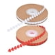 thumbnail image 1 of GOOHOCHY 2 cintas de raso con forma de corazón blanco y rojo para San Valentín, para manualidades, ramos de boda, decoración, rollo de cinta con ondas de amor., 1 of 8