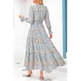 thumbnail image 2 of Vestido PRETTYGARDEN 2025 Floral Azul Blanco Maxi XL, 2 of 5