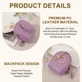 thumbnail image 3 of Uxcell Mini Backpack Keychain for Women, PU Leather Cute Cosmetic Bag Coin Purse Creative Keychains with Tassel for Makeup Key Card Purple, 3 of 7