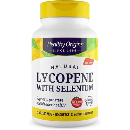 Healthy Origins - Lyc-O-Mato Tomato Lycopene Complex Plus Seleno Excell Selenium - 60 Softgels