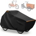 thumbnail image 1 of Cubierta impermeable y cortaviento para bicicleta de carga AKEfit, negra, 1 of 7