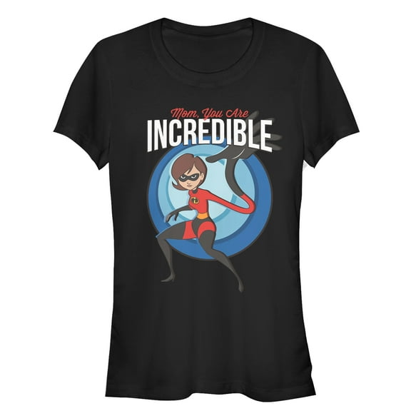Junior's The Incredibles 2 Mom is Incredible Graphic Tee Black Medium