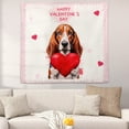 thumbnail image 2 of Happy Valentine's Day Basset Hound Brings Love Heart Tapestry Bassets Dog Breed Lovers Gifts Idea Wall Hanging Backdrop Home Decor - 02028, 2 of 5