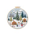 thumbnail image 2 of Handmade Christmas Embroidery Kit with 7 DIY Pieces - Reindeer, Tree & Snowflake Patterns for Holiday Wall Decor, 2 of 6