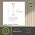 thumbnail image 6 of Huntley 1 Light Satin Nickel Farmhouse Schoolhouse Pendant Clear Glass, 6 of 8