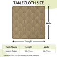 thumbnail image 2 of Square Tablecloth with Elastic Edges 36 * 36 Inch Waterproof Mocha Brown Table Cover Washable Indoor and Outdoor for Party Kitchen Dinner Banquet Patio Picnic, 2 of 3