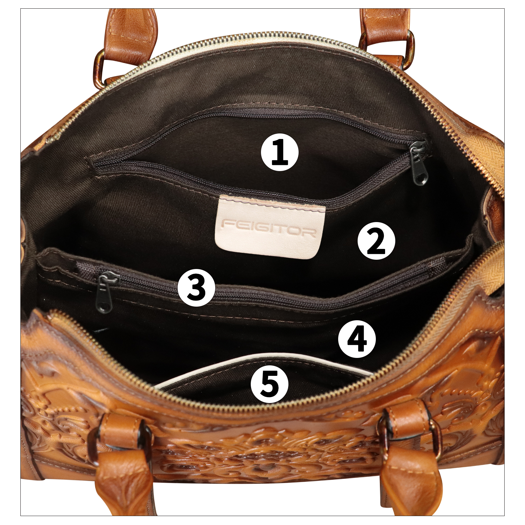 Genuine Leather Purse and Handbag for Women Retro Leather Crossbody Shoulder Bag