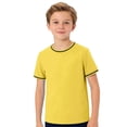 thumbnail image 1 of T-shirts à Manches Courtes Col Rond Unis pour Garçons, Hauts Décontractés Légers pour l'École et les Sorties, 5-14 Ans, 1 of 4