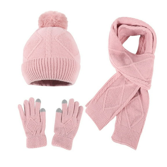 Honeeladyy Winter Hats Gloves Scarf for Men Warm Scaves and Beanie Hat Themal Gloves Set for Hiking Hunting and Skiing