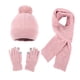 thumbnail image 1 of Sombreros para mujer y hombre, gorro de punto, bufanda cálida, guantes, jersey grueso de tres piezas, gorro para mujer., 1 of 3