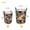 thumbnail image 3 of Rateoe Maple colorful Pattern Round Laundry Hamper Basket, Tall Hamper Basket for Blanket Storage, Nursery Clothes Hamper for Laundry in Bedroom and College Dorm-Medium, 3 of 6