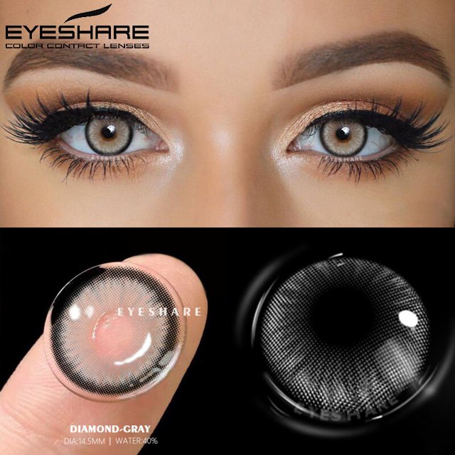 EYESHARE-lentillas de colores para ojos, lentillas de colores marrones, 2 piezas, maquillaje cosmético anual