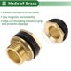 thumbnail image 3 of Conectores de rosca externa simple de latón Unique Bargains 3/4" macho con junta 1.18" 2 Pcs, 3 of 7