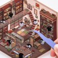 thumbnail image 4 of Cartoon Miniature Scene 3D Landscaping Stickers DIY Cabin Scene Stacking And Pasting Hand Account Cute Gift For Kid Child, 4 of 4