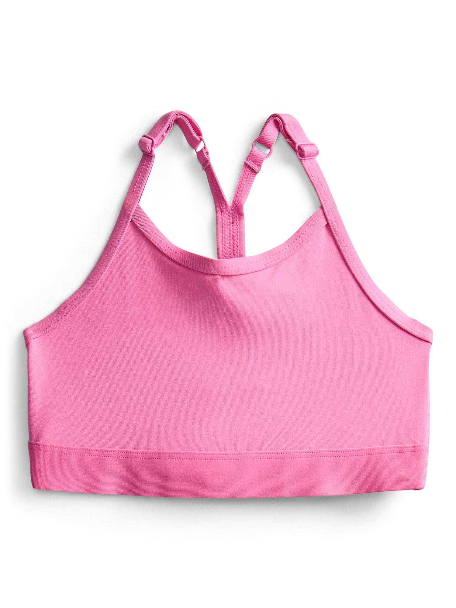 Athletic Works Girls Adjustable Strappy Back Sports Bra, 2 Pack, Sizes XS-XXL