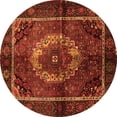 thumbnail image 1 of Ahgly Company Indoor Round Medallion Orange Traditional Area Rugs, 6' Round, 1 of 1