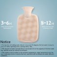 thumbnail image 5 of 1000/2000ml Plush Faux Fur Hand Warmer Winter Hot Water Bottle Rubber Bag Reusable Warm Heat Hand PVC Hot Water Bags, 5 of 16