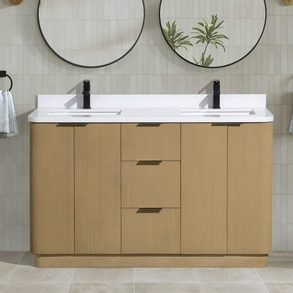 Calamigo 55" Bathroom Vanity Oak