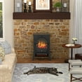 thumbnail image 4 of BREEZEHEAT 500 Sq Ft 16" Electric Fireplace Stove with 3-Sided View, 4 of 6