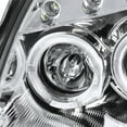 thumbnail image 6 of Spec-D Tuning Twin Halo LED Chrome Housing Clear Lens Projector Headlights Compatible with 2003-2007 Infiniti G35 2 Door Coupe With HID System Headlights, Left + Right Pair Headlamps Assembly, 6 of 7