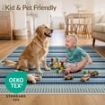 thumbnail image 4 of ODIKA 8'x10' Ultra-Soft Area Rug, Layering Farmhouse Stripe Checkered Rows Felpudo Striped Gingham None Washable, Bare feet friendly, Silk-Touch for Bedroom, Under Sectional, 4 of 7