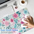 thumbnail image 4 of Long Mouse Pads for Desk,Pioneer Flower Floral Print Pattern Desk Mats on Top Of Desks, Desk Mouse Pad Extra Large with 3mm Non-Slip Base and Stitched Edge for Gaming,Office,Work,Home 31.5"x11.8", 4 of 6