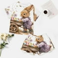 thumbnail image 4 of Easter Bunnies Rabbits Print Women'S Pajamas Set Summer Sleepwear Sets 2 Piece Lounge Set, 4 of 7