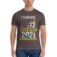 thumbnail image 5 of I Turned 12 In Quarantine 2021 12 Years Old Men'S Basic Short Sleeve T-Shirt Coffee 5x-Large, 5 of 5
