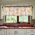 thumbnail image 3 of Yayeee Kitchen Curtains Tier Set of 2 Light Filtering 57"x24" Over Sink Window Panels, Watercolor Seashell, 3 of 7